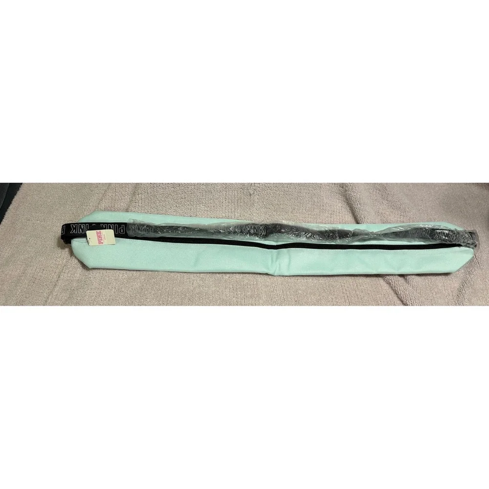 Victorias Secret PINK Mint Green Insulated Tube Can Cooler Bag with Logo Strap